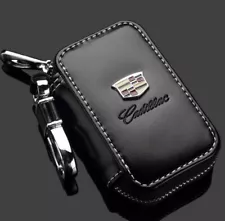 Cowhide Leather Car Key Case Keychain Remote Key Fob Cover for Cadillac (For: 1979 Cadillac Fleetwood Brougham)