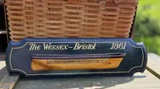 Vintage Half Hull Wooden Boat Model on Plaque 7 x 22 WESSEX