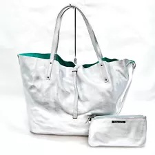 Tiffany&Co Tote Bag Silver Leather 3127383