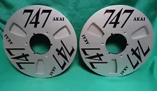 2 x Silver AKAI GX 747 Aluminum Reels 26,5 cm