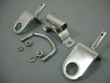 BRACKET SET SOLO SEAT MOUNT HARLEY PANHEAD SHOVELHEAD SWINGARM FRAME BOBBER