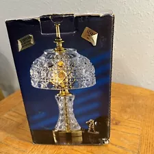 Vintage Crystal Clear Industries Boudoir Accent Table Lamp NEW IN BOX 12" NOS