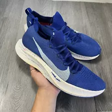 Nike Zoom Vaporfly 4% Flyknit Mens Size 13 Blue Running Shoes 2019 AJ3857-400