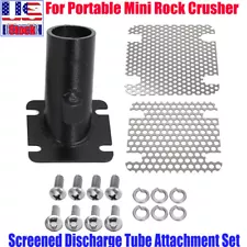 For Portable Mini Rock Crusher 2 Size Screens Screened Discharge Tube Attachment