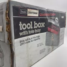 Vintage Sears Craftsman Metal Tool Box No. 96501 18” x 9” x 8”, 1290 Cubic NEW