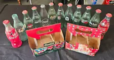 Rare Lot of 12 Vintage Coca Cola Bottles