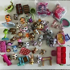 Mixed Animal Lot Littlest Pet Shop LPS Toy Animal Figures Bird Pig Preowned