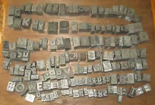 179 Assorted Letter & Number Press Antique Letterpress Printing Press Type Block