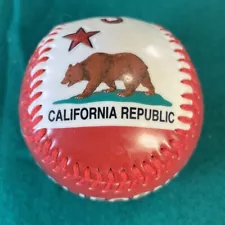 California Republic Flag Embossed Glossy Souvenir Collectible Baseball NEW