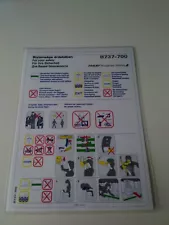 Malev Hungarian Airlines Boeing 737-700 2005 Safety Card