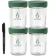 Glass Baby Food Jars, 4 Pack, 8 oz Each