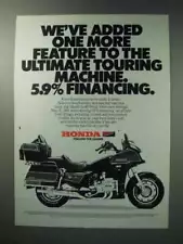 1987 Honda Gold Wing Motorcycle Ad - One More Feature