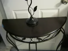 Jeni Rui Half Moon Hall Table with Lamp