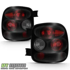 Black Smoked 99-04 Chevy Silverado Sierra Stepside Tail Lights Lamps Left+Right