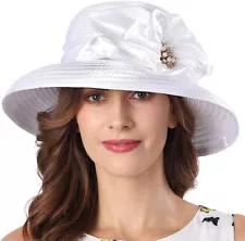 Women's Church Hats for Women Kentucky Derby Hats 1950s 20s with Rhinestone