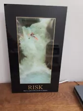 Moving Picture-Light Sound Kayak Waterfall Picture Risk Dare 19"x12" Wall Art