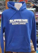 FW17 Supreme Reflective Excellence hooded Sweatshirt M medium blue hoodie royal