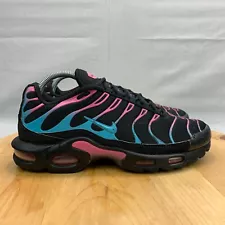 Nike Air Max Plus Tn Mens Size 8.5 Shoes Miami Vice Black Pink Athletic Sneakers