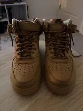 Size 9- Nike Air Force 1 '07 Mid Flax (No Box)