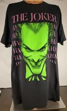 DC Comics Joker HA T Shirt Batman Graphic Black L Comic Book Gotham Arkham Full