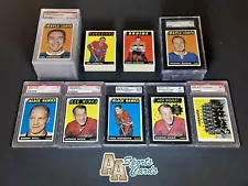 1965-66 TOPPS HOCKEY NR SET (27 GRADED) HOWE #108 PSA 7 ESPOSITO RC #116 KSA 6.5