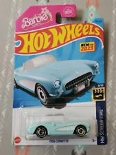 Hot Wheels New For 2023 HW Screen Time #183 1956 Corvette Blue Barbie The Movie