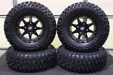 CAN AM MAVERICK X3 28" STREET LEGAL (DOT) 14" HD6 BLK ATV TIRE & WHEEL KIT CANL5