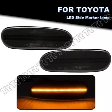 For 2000-05 Toyota Celica MR2 Spyder Smoked LED Bumper Side Marker Signal Lights