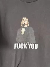 Vintage Y2K Era Kurt Cobain Nirvana Explicit Gray T-Shirt Size XL - No Tag