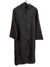 Black Hooded Cloak W/ Tie Sized Medium