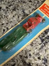 Vintage sealed in package Tootsie Toy Car Jaguar Green & hot rod 60’s made USA