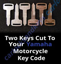 1983-1993 Yamaha Venture Royale Motorcycle Keys Cut By Code - 2 Working Keys (For: Yamaha Venture Royale)