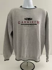 Vintage Gear for Sports Garmisch Germany Ski Resort Mens Size Small Crew Sweater