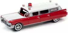 Johnny Lightning 1:64 1959 Red Cadillac Ambulance Diecast Model JLSP098