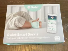 New ListingOwlet Smart Sock 2 Baby Heart Rate & Oxygen Monitor Mint Green 0-18 Months