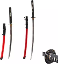 HMS Japanese Samurai Katana and Wakizashi Daisho Combo Set, Kami/Fudo Myoo Tsuba