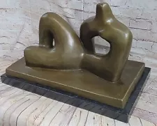 BRONZE HENRY MOORE SCULPTURE MODERN ABSTRACT SLEEPING WOMAN SCUPTURE DEAL