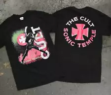 The Cult Sonic Temple Concert 1989 Tour T-Shirt, Vtg 80s The Cult Sonic Temple