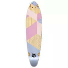 Kicktail Longboard Deck - Geomatric Series - Purple