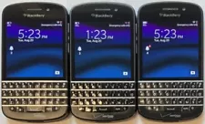 LOT OF THREE USED GSM UNLOCKED BLACKBERRY Q10 SQN100-2 SMARTPHONES