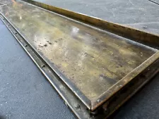 Antique BRASS TYPE TRAY GALLEY Great for display letterpress printing wood type