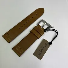 Filson Natural Horween Leather 22mm - 22mm Watch Strap w/ Steel Tang