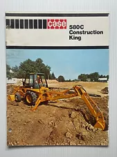 Vintage - J.I. Case 580C Construction King Backhoe Sales Brochure *1980s*