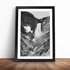 Ansel Adams Yellow Stone Falls Wall Art Print Framed Canvas Picture Poster Decor