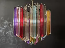 Modern Quadriedri glass Chandelier - 60 multicolored prism quadriedri