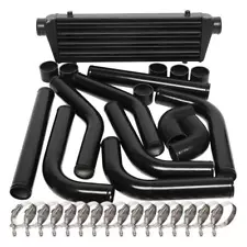 Universal turbo 28" Intercooler 2.5" 8Pcs Aluminum Piping Kit BLACK NEW