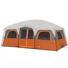 CORE 12 Person Orange Tent 16x11 Large Multi Room Tent for Family *Used 1x Once*