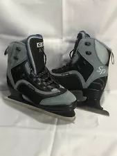 CCM Sale Pelletier Blue Gray Suede Ice Skates Women’s Size 10 Black