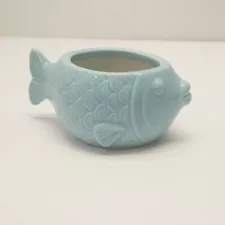 Fish Light Blue Ceramic Planting Pot Succulent Planter Garden