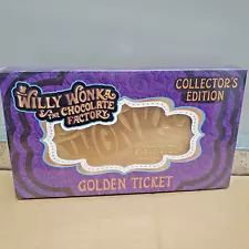 WILLY WONKA & THE CHOCOLATE FACTORY COLLECTOR'S EDITON GOLDEN TICKET REPLICA